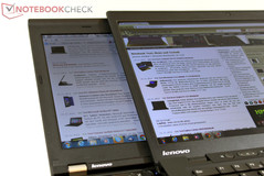 Viewing angles: Lenovo ThinkPad X1 Carbon vs. ThinkPad X220 IPS