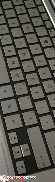 The widely spaced keys could take a little time to get used to for smaller hands