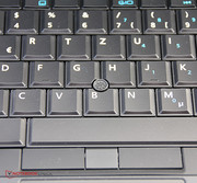 The keyboard with large and slightly rubberized keys with a good travel and stroke.