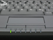 The indicator LEDs are in the middle, so, the user can easily keep an eye on them.