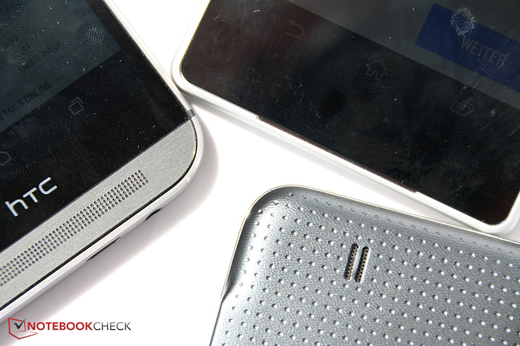 First place for the HTC One M8 in terms of speakers. First place for the HTC One M8 in terms of speakers.
