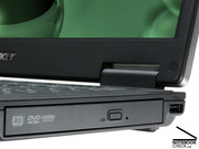 The DVD burner is inside a MediaBay and can be exchanged by a fast additional hard disk or a MediaBay battery.