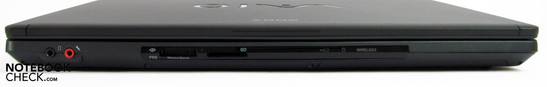 Front: Audio, 2 cardreaders, status indicator