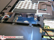 The open Mini PCIe slot before installing our Renice X5 SSD