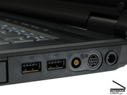 It includes an S-Video-In port, which is not provided by all competitor notebooks. However DVI or HDMI are missing.