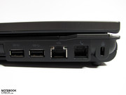 Rare in modern notebooks: The modem port.