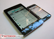 Nexus 7 compared to the HTC Evo 4G LTE (One X)