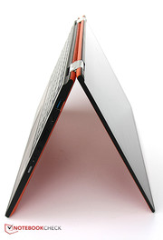 Because the screen can also be folded to the back, quite a lot of operating modes are possible.
