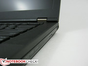 The optical drive inserted in the Ultrabay