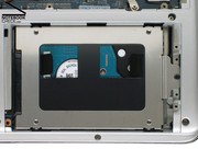 The HDD is not uncoupled by soft material or otherwise cushioned.