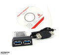 Items delivered: driver CD, adaptor cable and ExpressCard/34 with 2x USB 3.0