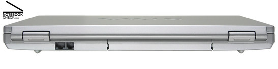 Sony Vaio VGN-FZ31Z Back Side: 100-MBit-LAN, Modem, Battery