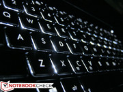 Three levels of keyboard backlight brightness