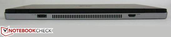 Rear: USB/eSATA port, HDMI-out