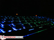 Lighting is split into three customizable sections of the keyboard