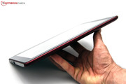The tablet is not particularly slim with a height of 12.7 mm.
