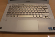 Great keyboard, massive touch pad.