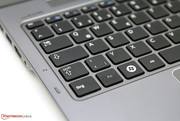 The chiclet-style keyboard bids a generous layout.