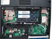 The RAM boards are worked to capacity, there is still room for a UMTS modem