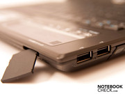 5-in-1 cardreader and two USB ports on the front
