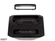 The drivers are plugged in a vertical position and connect via Sata