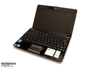 The Asus Eee PC 1005PE in a full view, ...