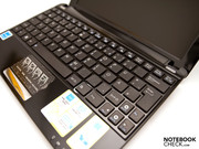 Keyboard and touchpad in a full view