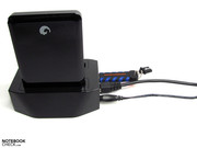 Memory sticks and harddrives connect via USB