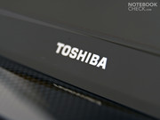A Toshiba logo is below the display and...