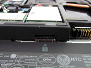 The corresponding SIM slot is located in the battery shaft