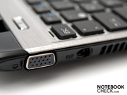 ...the mains power socket and a VGA port.