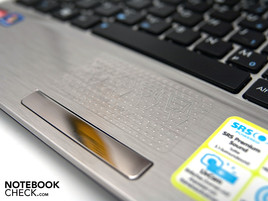Built-in touchpad without a border.