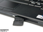 The netbook has a 3-in-1 card reader.