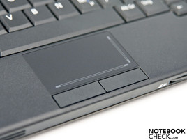 Small touchpad with scrolling areas