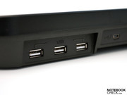 There are 3 USB 2.0 ports on the rear.