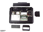 Many components can be accessed via the bottom tray.
