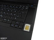 On the right, you'll also find a large-scale fingerprint scanner.