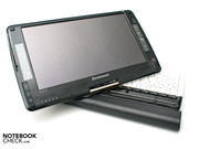 The screen can be turned or tilted horizontally to 180 degrees.