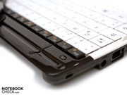 The keyboard and touchpad are from comparatively small.