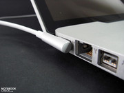 The MagSafe power connector is makes for comfortable use as usual.