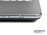 The somewhat unusual power slider on the Sony netbook.