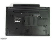 2 RAM slots and the hard drive are accessible through a hatch on the base plate, the rest of the components can be found underneath the keyboard.