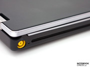 Fitting to the slim case, Lenovo uses a slot-in drive.