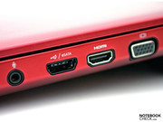There is an eSATA combination and HDMI on the opposite side.