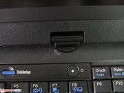 The swivel hinge is sturdier than the HP 2740p's, but isn't as rigid as the X220 subnotebook's.
