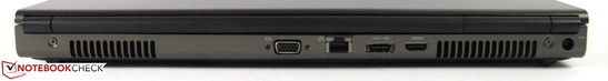 Rear: VGA, Gigabit LAN, eSATA, HDMI