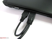 Typical Y cables can be used.