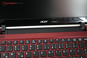 A typical design feature of netbooks:  the battery is seen on the top.