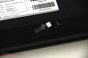 The warranty seal has to be broken before the laptop can be opened.