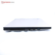 The slim silhouette conveys an ultrabook feel.